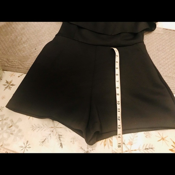 Endless Rose Off shoulder Black Romper Dress - Picture 5 of 7